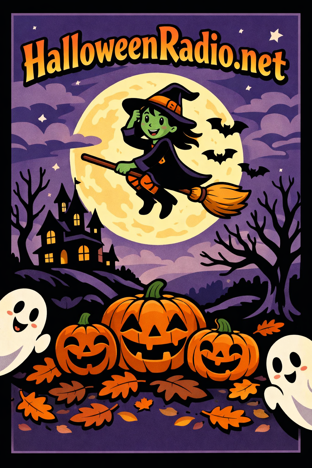 Witch on a broomstick